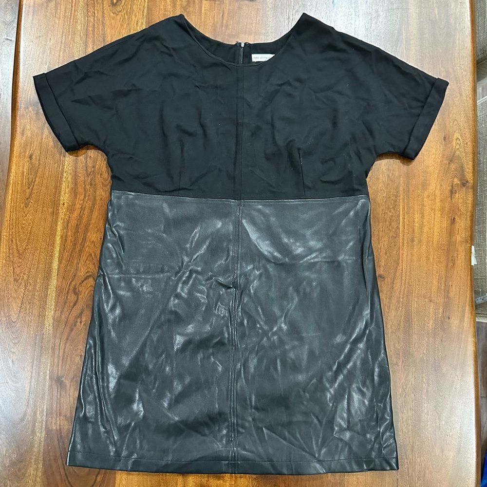 Avec Les Filles Faux Leather Andrea Dress Size XL Fall